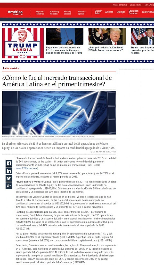 Cmo le fue al mercado transaccional de Amrica Latina en el primer trimestre?